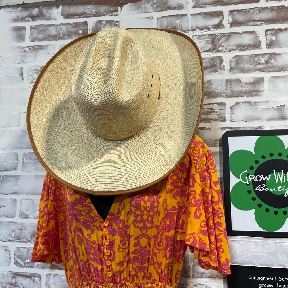 Sun body Houston Texas Classic Tan straw Cowboy Hat